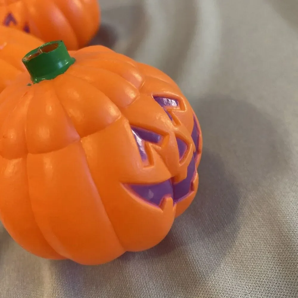 Vintage Halloween Jack-O-Lantern Pumpkin String Light Covers Blow Mold Pumpkin